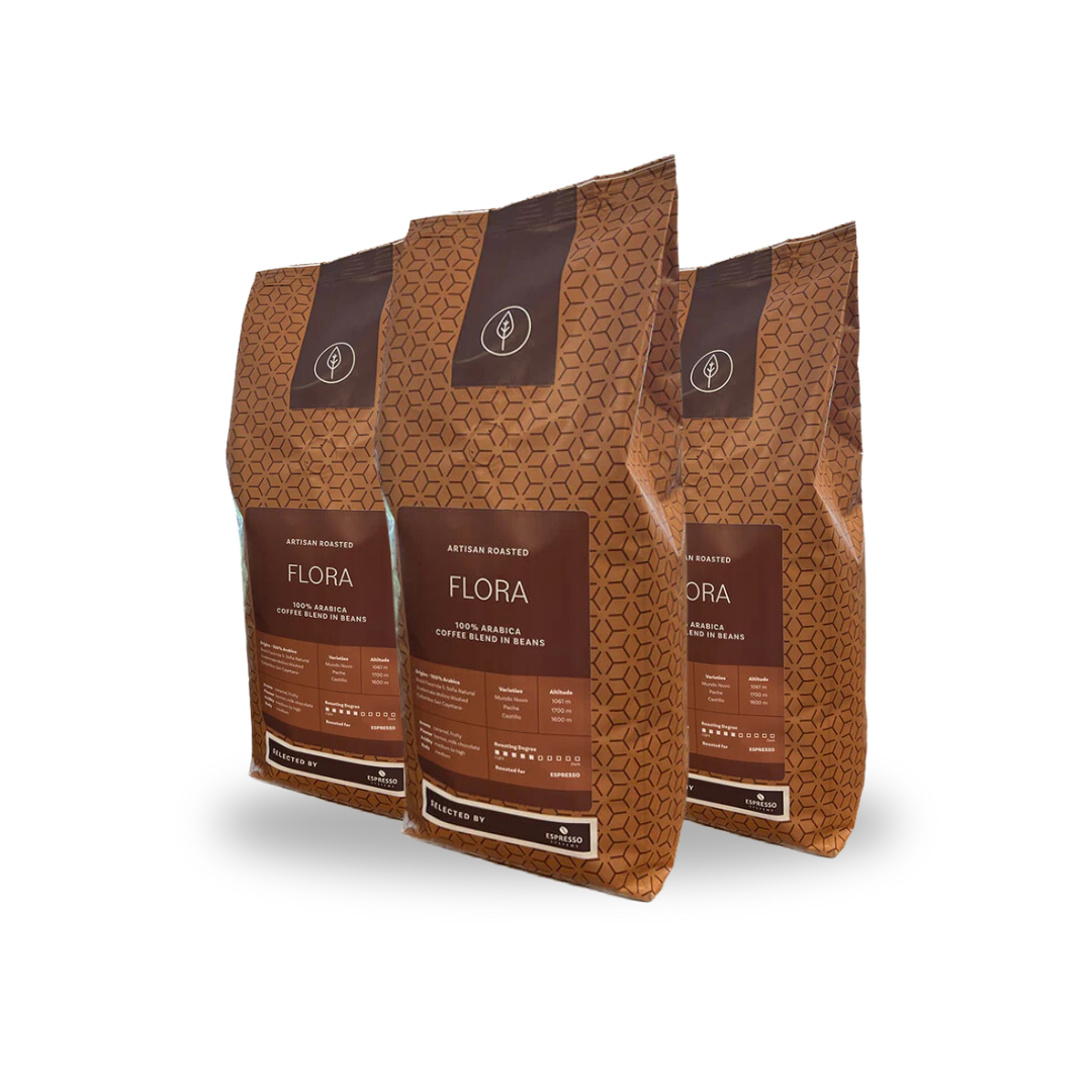 Hel kasse - Flora Hele Bønner 6 kg.