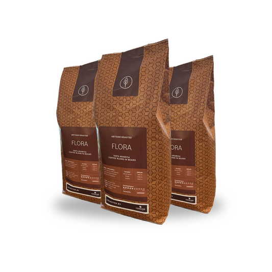 Hel kasse - Flora Hele Bønner 6 kg.