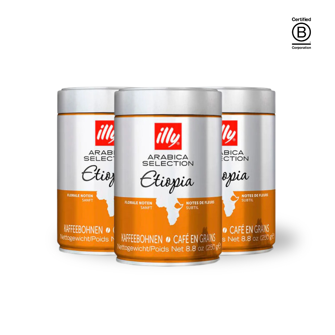 Hel kasse - illy Etiopia, Hele bønner 6 stk