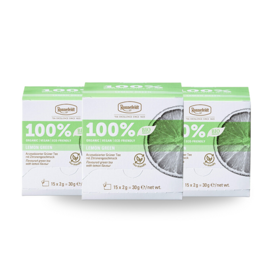 Hel kasse - 100% Lemon Green Øko. 8 stk.