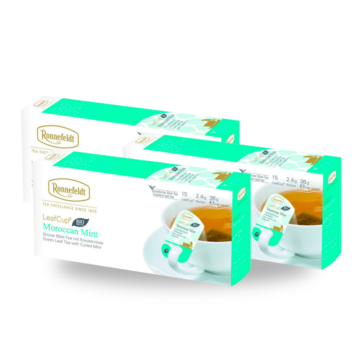 Hel kasse - LeafCup Moroccan Mint Øko. 6 stk.