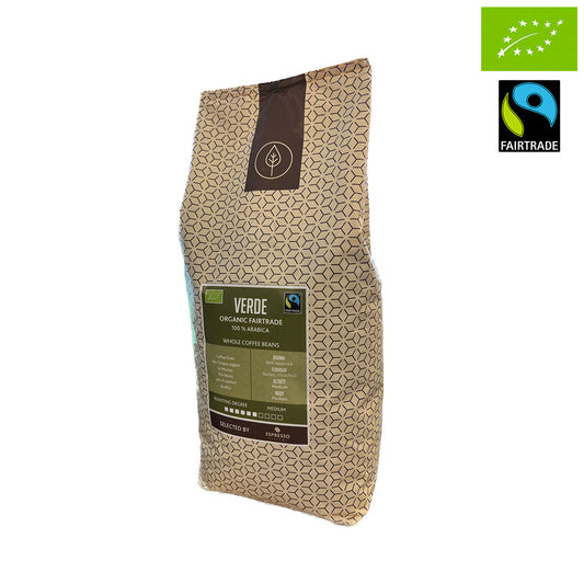 Verde Hele Bønner - Økologisk & Fairtrade 1 kg.