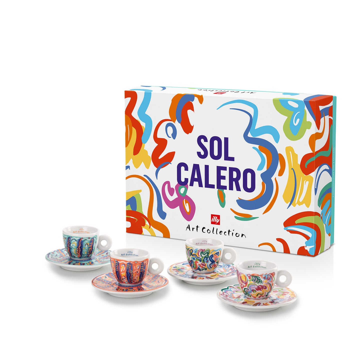 NYHED illy Art Collection – Sol Calero espressokopper sæt af 4 stk.