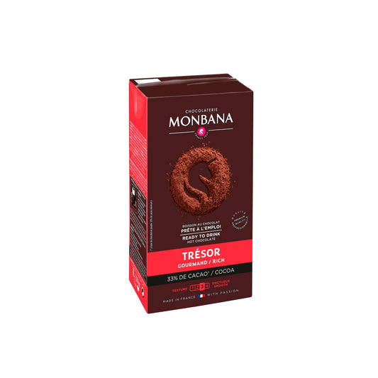 Monbana Trésor flydende chokolade kasse af 6 L.