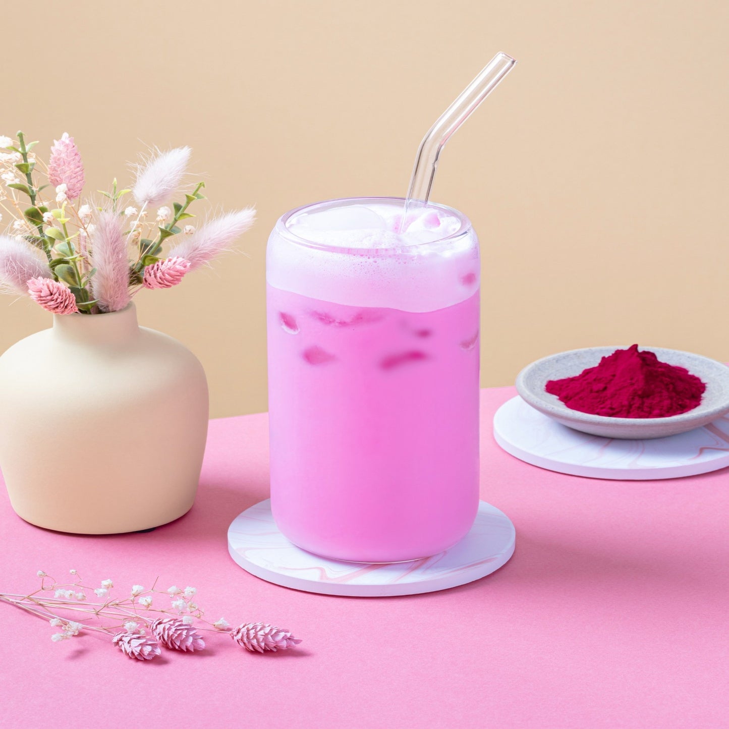 Monbana Vegan Pink Latte powder - 350 g.