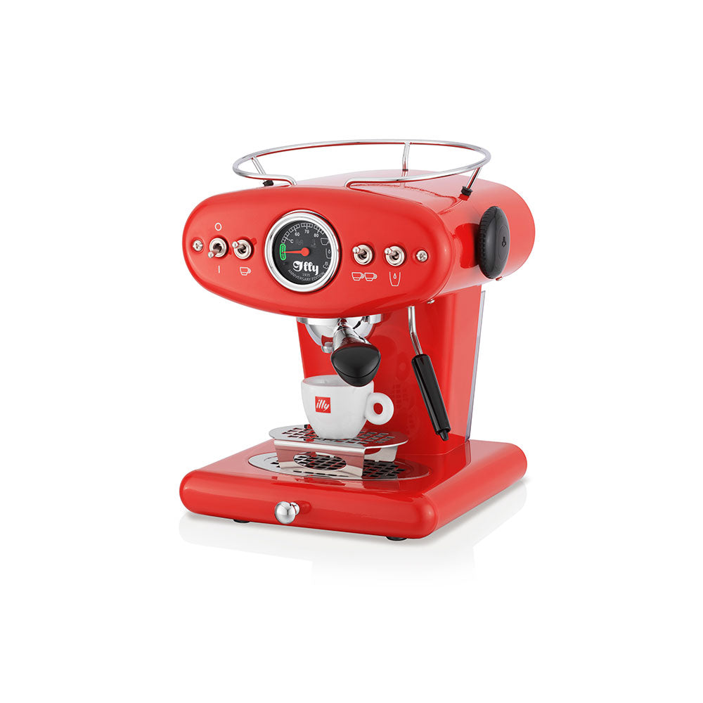 X1 Anniversary E.S.E. Pod & Ground Coffee Machine - rød
